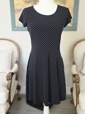 Michael Kors Black Dress with White Polka Dots